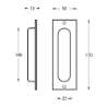 Afbeeldingen van INTERSTEEL Schuifdeurkom rechthoek 170x50mm blind rvs geborsteld 4476