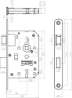 Afbeeldingen van INTERSTEEL Woningbouw klavier dag- en nachtslot 55 mm rvs geborsteld 9542