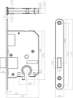 Afbeeldingen van INTERSTEEL Woningbouw cilinder kastslot 55 mm rvs geborsteld 9543