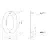 Afbeeldingen van INTERSTEEL Huisnummer 0 150x2mm RVS 4020