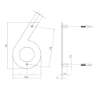 Afbeeldingen van INTERSTEEL Huisnummer 6 150x2mm RVS 4020