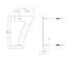 Afbeeldingen van INTERSTEEL Huisnummer 7 150x2mm RVS 4020