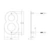 Afbeeldingen van INTERSTEEL Huisnummer 8 150x2mm RVS 4020
