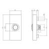 Afbeeldingen van INTERSTEEL Deurbel rechthoekig verdekt 65x30x10 mm rvs zwart 3990
