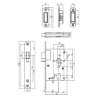 Afbeeldingen van INTERSTEEL Woningbouw magneet cilinder dag- en nachtslot 55mm, voorplaat afgerond rvs, 20x175, doorn 50mm incl. 9571
