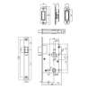 Afbeeldingen van INTERSTEEL Woningbouw magneet badkamer/toilet slot 63/8mm, voorplaat afgerond rvs, 20x175, doorn 50mm incl. slu 9571