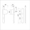 Afbeeldingen van Ami veiligheid garnituur 257/32/2 Duwer 90/83 links - PC92 56mm - F1 