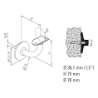 Afbeeldingen van G-Fittings Leuninghouder tapgat M8 - 38.1mm buis - RVS look