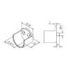 Afbeeldingen van G-Fittings Halve muurflens - voor 25.4mm buis  antraciet