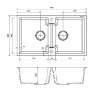 Afbeeldingen van Reginox Spoelbak Amsterdam 20 - 36x44+36x44 - Onderbouw/Opbouw Caffe Silver 