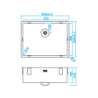 Afbeeldingen van Caressi spoelbak CAPP55R10 - 55X40 - vlakbouw RVS 