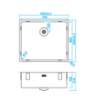 Afbeeldingen van Caressi spoelbak CAPP55D46R10 - 55x46 - vlakbouw RVS 