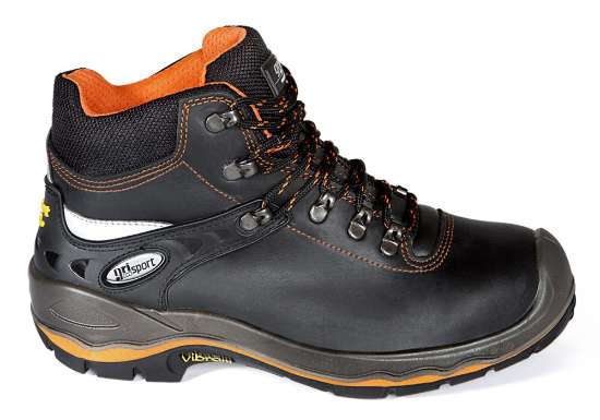 Afbeeldingen van Grisport Schoen 72003L S3 Maat 44 Hoog Zwart/Oranje