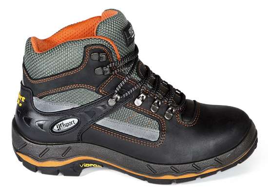 Afbeeldingen van Grisport Schoen 71607L S3 Maat 40 Hoog Zwart/Oranje