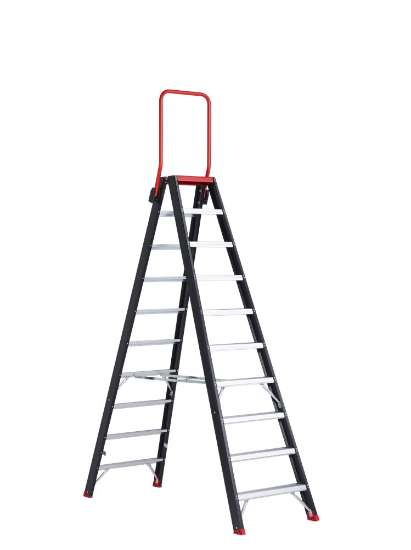 Afbeeldingen van Altrex Industrietrap Taurus - 2x10 treden - aluminium gecoat