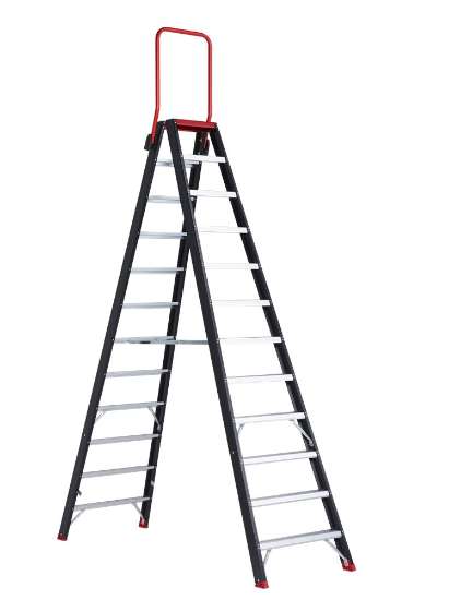 Afbeeldingen van Altrex Industrietrap Taurus - 2x12 treden - aluminium gecoat