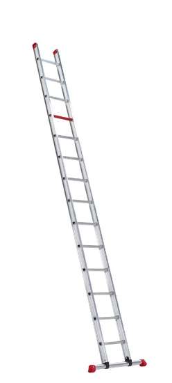 Afbeeldingen van Altrex bouwladder - 1x14 treden - enkel oploopbaar 