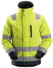 Afbeeldingen van Snickers Winterjas 1130-6658 maat L high visibility geel