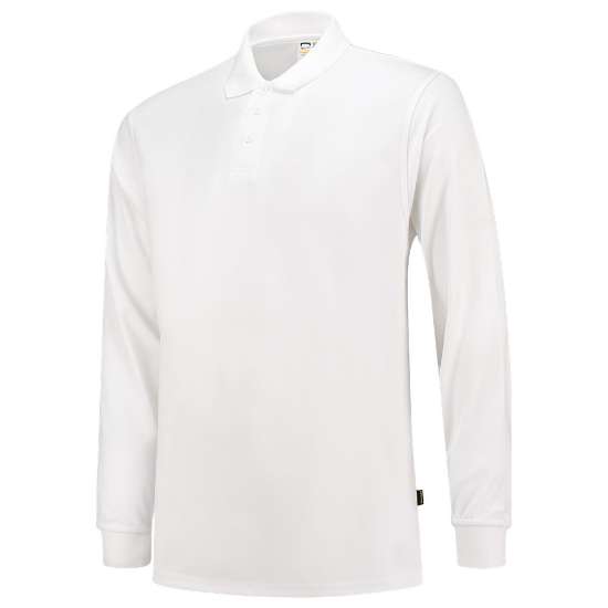 Afbeeldingen van Tricorp polo Shirt uv block cooldry lange mouw 202005 Wit XS