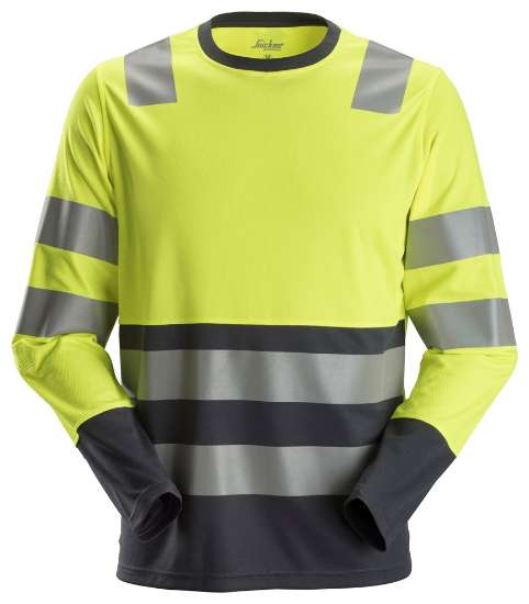 Afbeeldingen van Snickers shirt lange mouwen 2433-6658 maat XL High Visibility Geel