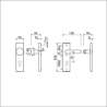 Afbeeldingen van Ami Veiligheidskortschild 193/50 Knop 169/50 / Deurkruk 332 - PC72 deurdikte 38/42mm - F1 