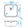 Afbeeldingen van Caressi Spoelbak CABLPP39R50 - 444x414mm - RVS