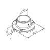 Afbeeldingen van G-Fittings Wand en vloer flens - Ø19mm - messing design 