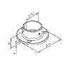 Afbeeldingen van G-Fittings Wand en vloer flens - Ø38,1mm - messing mat design Wanddikte 15" 
