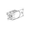 Afbeeldingen van G-Fittings - glasklem Amarentia - plat - RVS design zamak