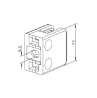 Afbeeldingen van G-Fittings glasklem Sjanoek - plat - RVS 304