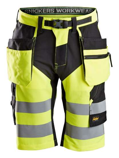 Afbeeldingen van FlexiWork, High-Vis Korte Broek+ met Holsterzakken Klasse 1