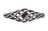 Afbeeldingen van Siro Meubelknop metaal - L 62mm/H 32mm/B 22mm - antiek tin 