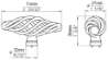 Afbeeldingen van Siro Meubelknop metaal - L 74mm/H 35mm/B 27mm - antiek tin 