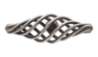 Afbeeldingen van Siro Meubelknop metaal - L 74mm/H 35mm/B 27mm - antiek tin 
