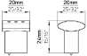 Afbeeldingen van Siro Meubelknop metaal - L 20mm/H 24mm/B 20mm - chroom glanzend 