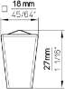 Afbeeldingen van Siro Meubelknop metaal - L 18mm/H 27mm/B 18mm - chroom glanzend 