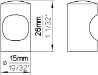 Afbeeldingen van Siro Meubelknop metaal - L 15mm/H 26mm/B 15mm - RVS 