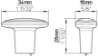 Afbeeldingen van Siro Meubelknop metaal - L 34mm/H 26mm/B 16mm - messing glanzend 