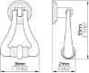 Afbeeldingen van Siro Hangende handgreep metaal - L 55mm/H 21mm/B 36mm - antiek messing 
