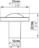 Afbeeldingen van Siro Meubelknop metaal - L 35mm/H 30mm/B 35mm - RVS effect 