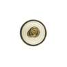 Afbeeldingen van Siro Meubelknop metaal - L 30mm/H 27mm/B 30mm antiek messing/beige 