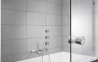 Afbeeldingen van Siro Douchedeurknop metaal - L 34mm/H 58mm/B 34mm chroom glanzend/wit 