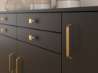 Afbeeldingen van Siro Meubelgreep metaal - boorafstand 160mm/L 170mm/H 31mm/B 15mm goud geborsteld 
