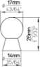 Afbeeldingen van Siro Meubelknop metaal - L 17mm/H 26mm/B 17mm messing gepolijst 