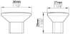 Afbeeldingen van Siro Meubelknop metaal - L 38mm/H 26mm/B 27mm RVS effect 