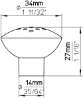 Afbeeldingen van Siro Meubelknop metaal - L 33mm/H 27mm/B 33mm RVS effect 