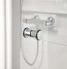 Afbeeldingen van Siro Douchedeurknop kunststof - L 43mm/H 78mm/B 43mm chroom glanzend/zwart 