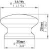 Afbeeldingen van Siro Meubelknop hout - L 44mm/H 28mm/B 44mm grenen 