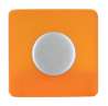 Afbeeldingen van Siro Meubelknop kunststof - L 30mm/H 26mm/B 30mm oranje/aluminium 