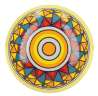 Afbeeldingen van Siro Meubelknop keramisch - L 39mm/H 35mm/B 39mm geel/mandala 